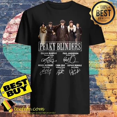Peaky Blinders Cillian Murphy Paul Anderson Helen Mccrory Finn Cole signature shirt
