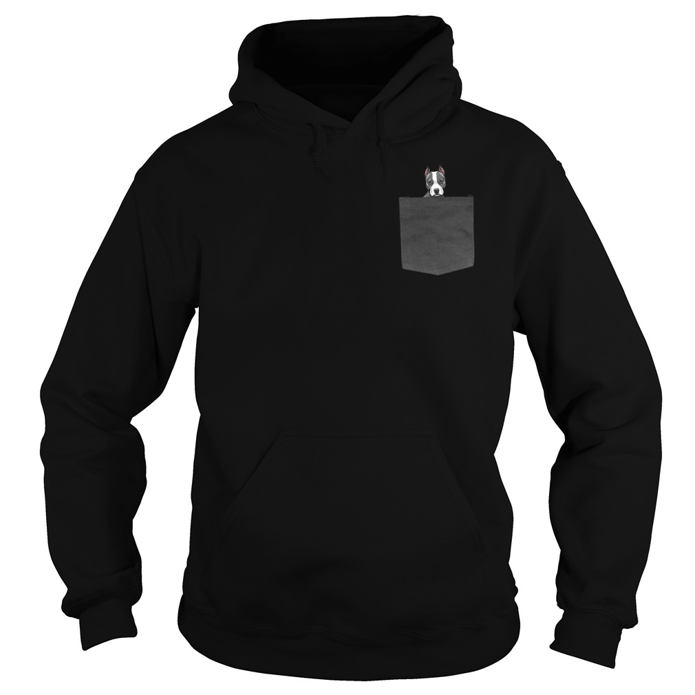 Pitbull in pocket cute hoodie