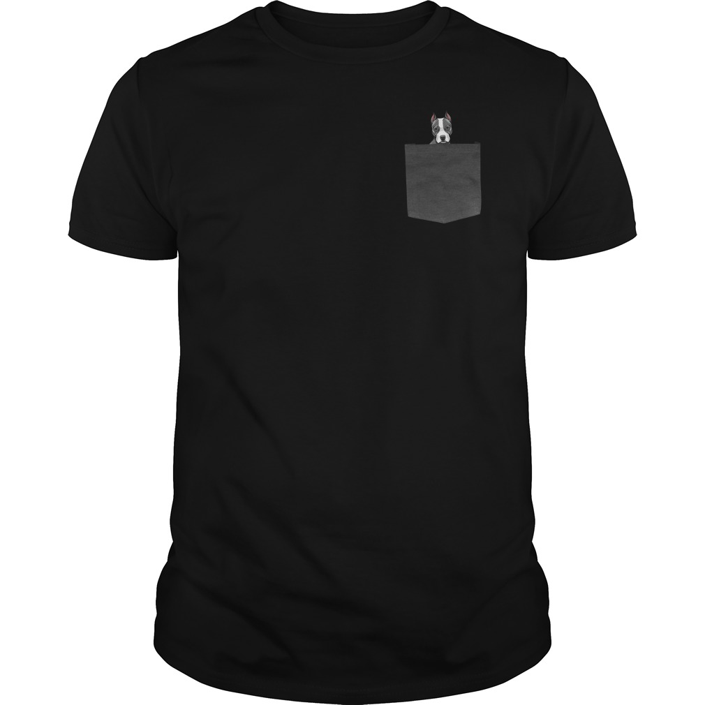 Pitbull in pocket cute shirt