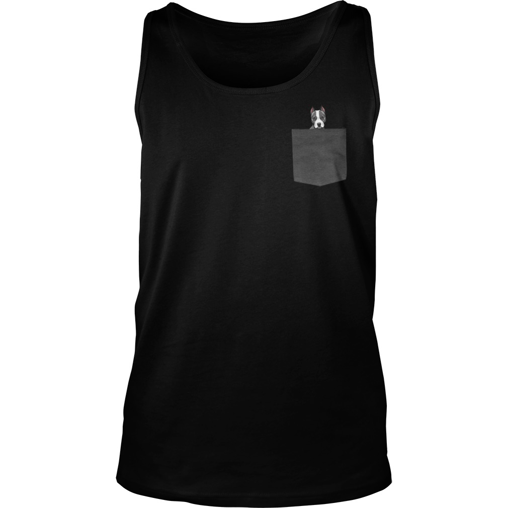 Pitbull in pocket cute tank top