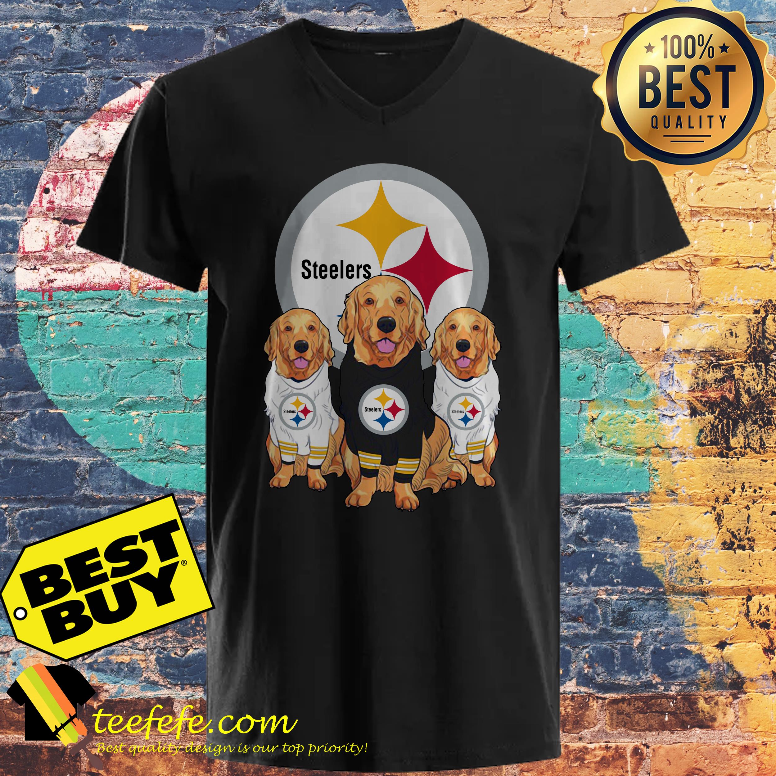 Pittsburgh Steelers Dog Golden Retriever shirt Pittsburgh Steelers Dog Golden Retriever ladies tee