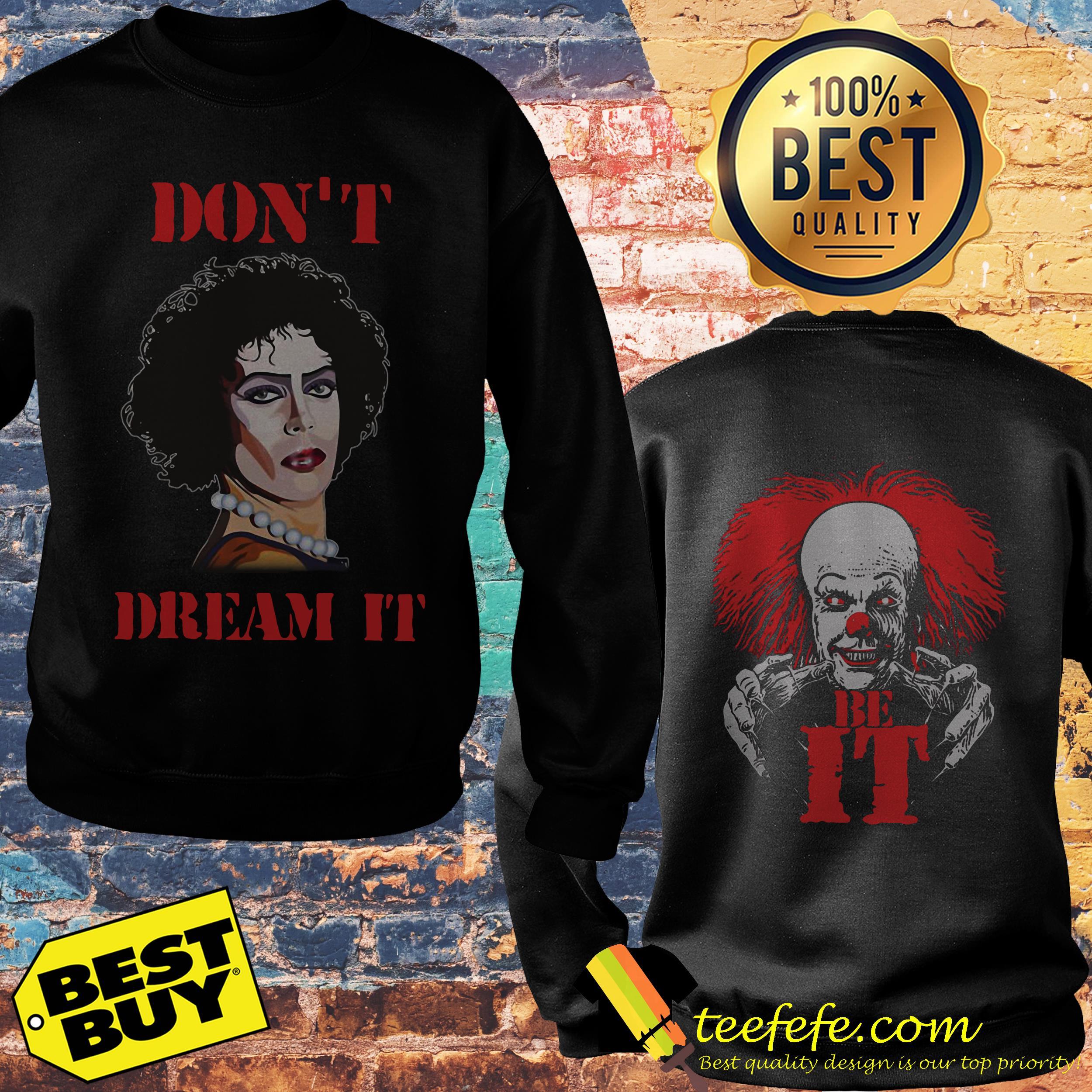 Rocky horror Dr. Frankenfurter don't dream be IT sweatshirt