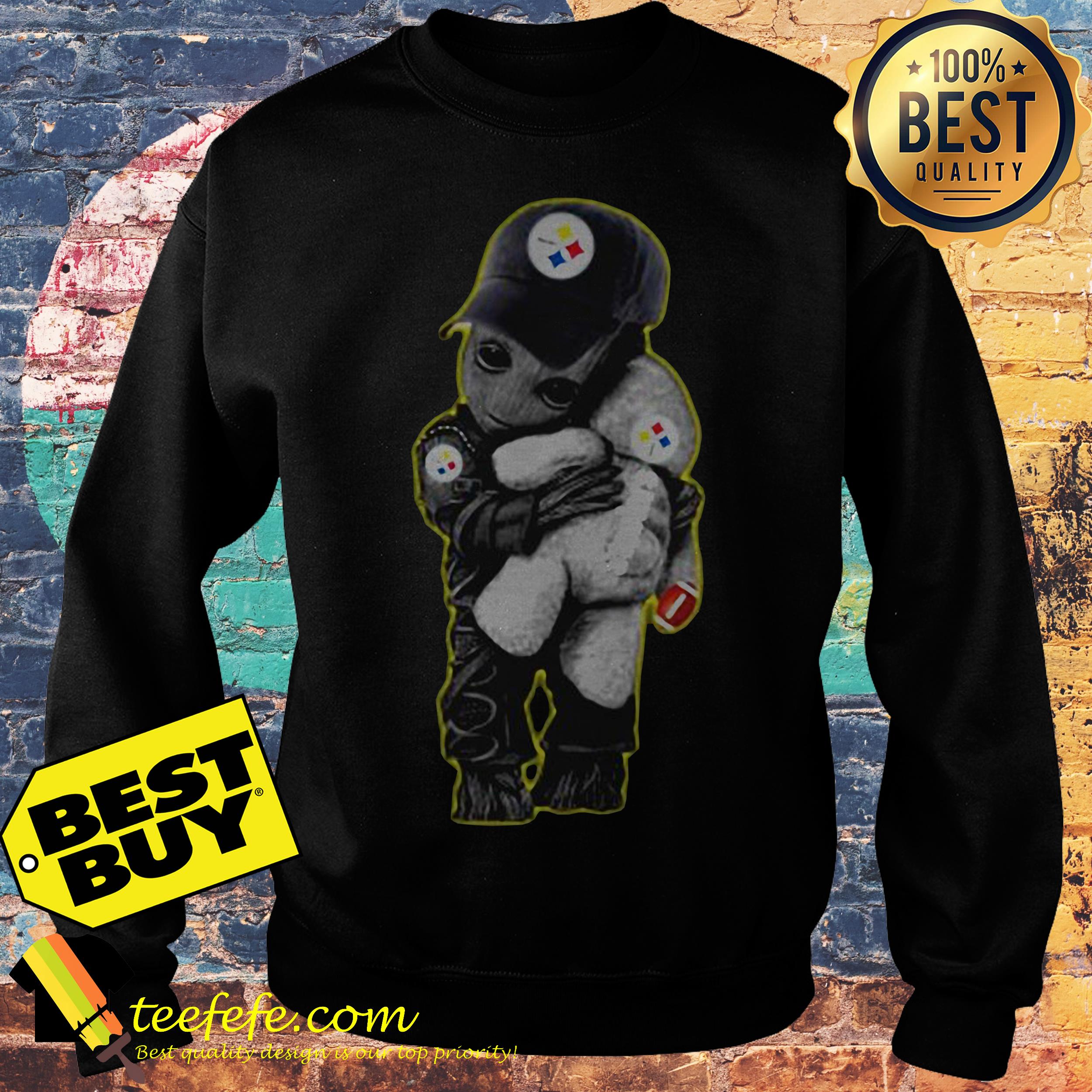 Steelers Baby Groot hug Teddy Bears sweatshirt