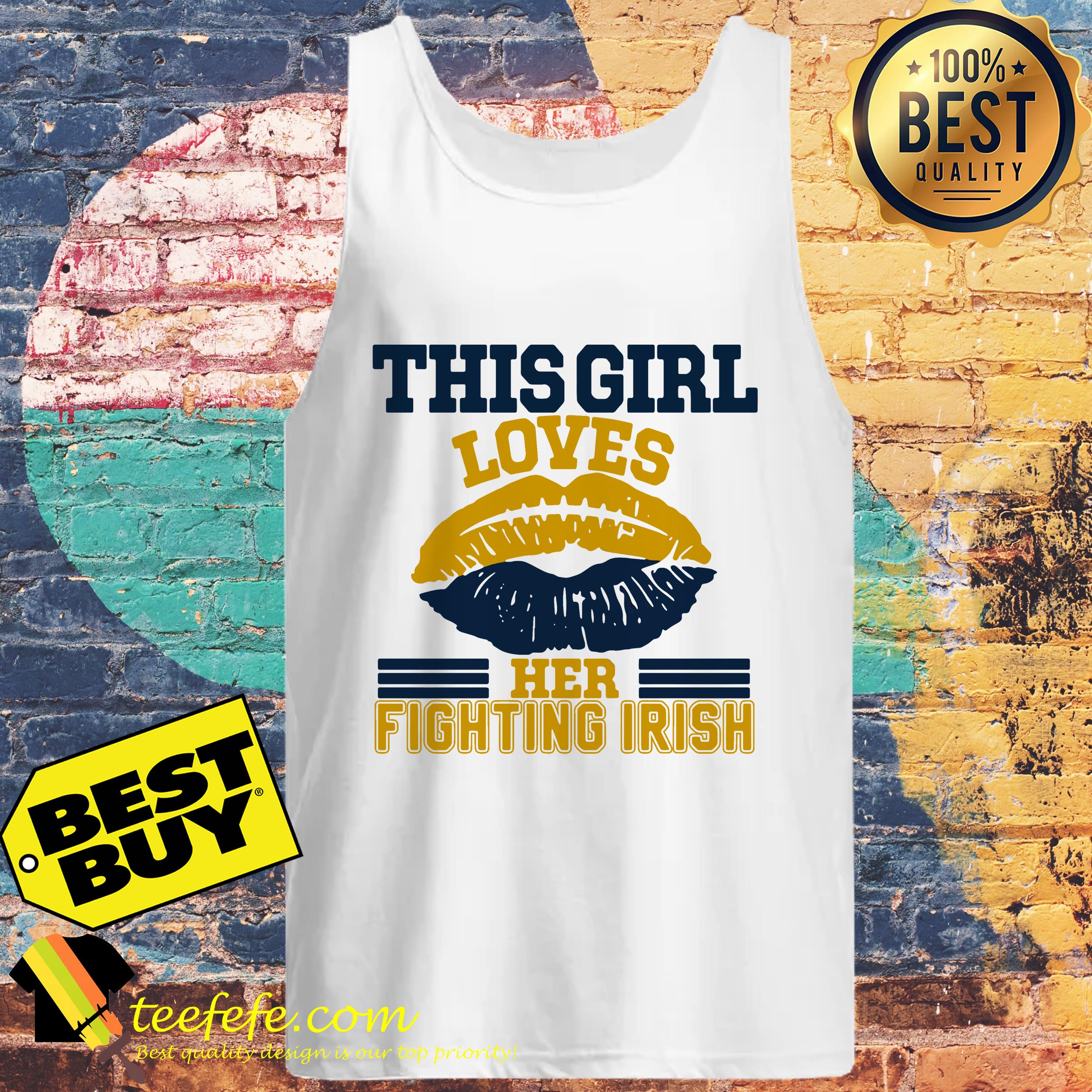 This girl loves her fighting Irish lip tank top
