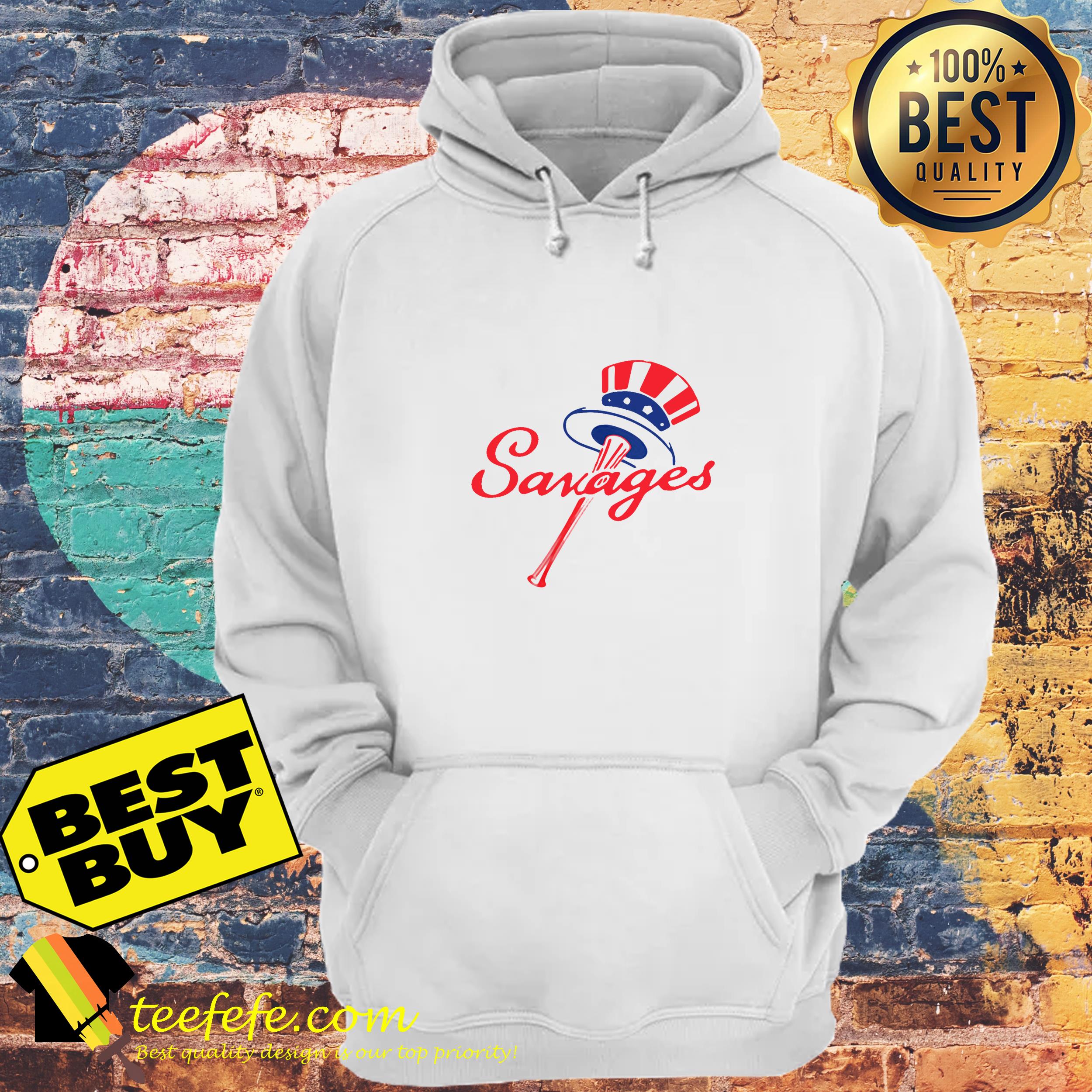 Yankees Fucking Savages logo hoodie
