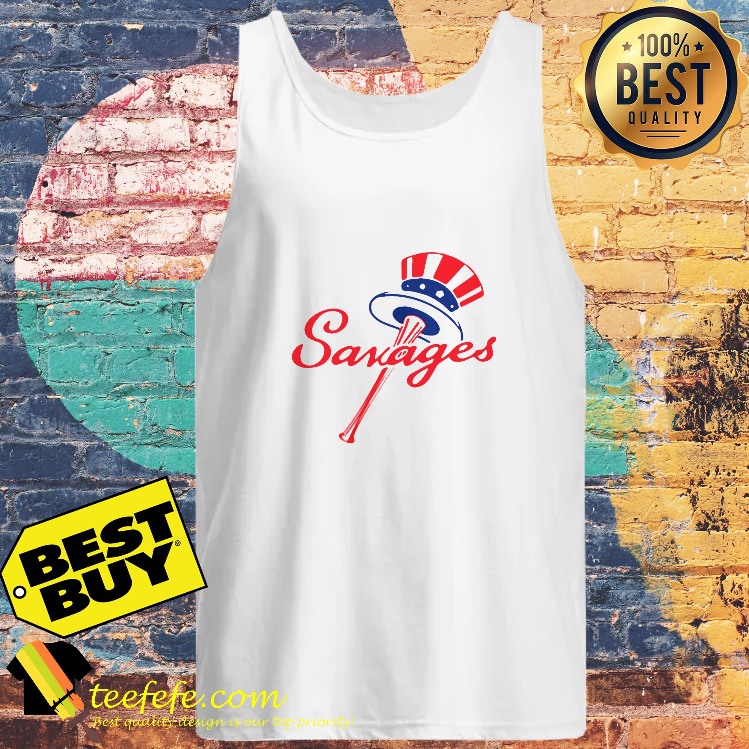 Yankees Fucking Savages logo tank top