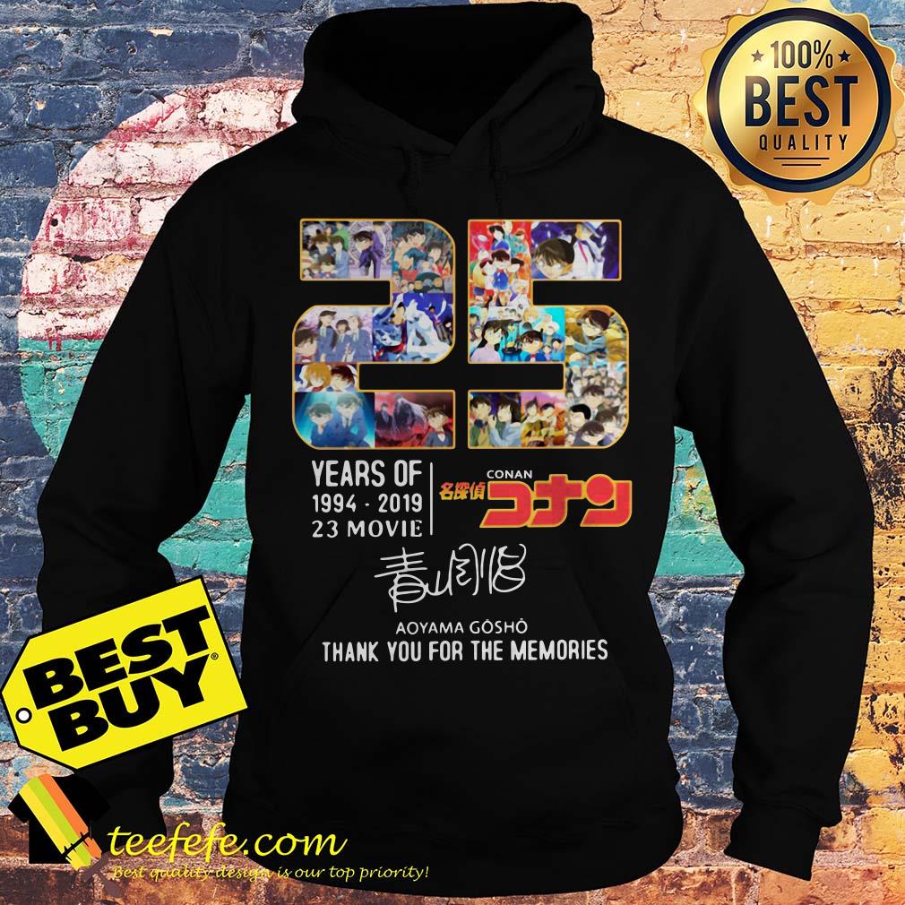 25 Years Of 23 Movie 1994-2019 Detective Conan Aoyama Gosho Signatures hoodie