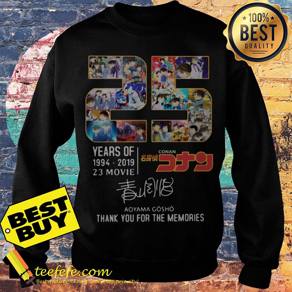 25 Years Of 23 Movie 1994-2019 Detective Conan Aoyama Gosho Signatures sweatshirt