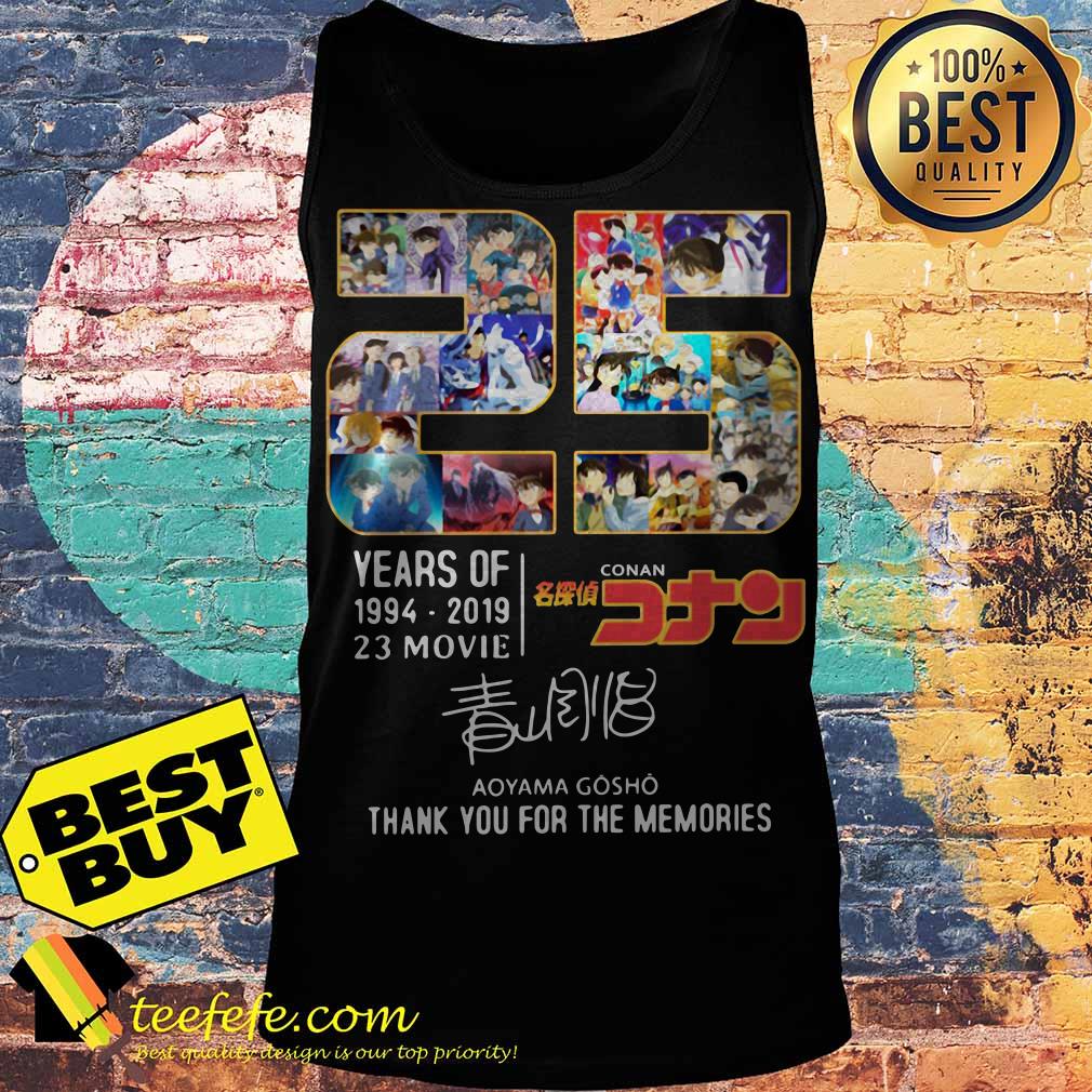 25 Years Of 23 Movie 1994-2019 Detective Conan Aoyama Gosho Signatures tank top