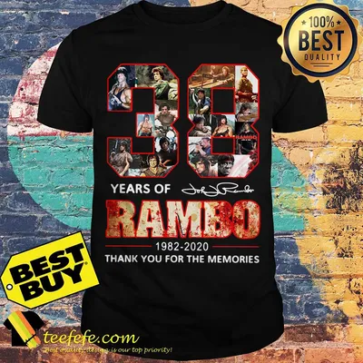 38 Years of Rambo 1982-2020 Signature Thank you for the memories shirt