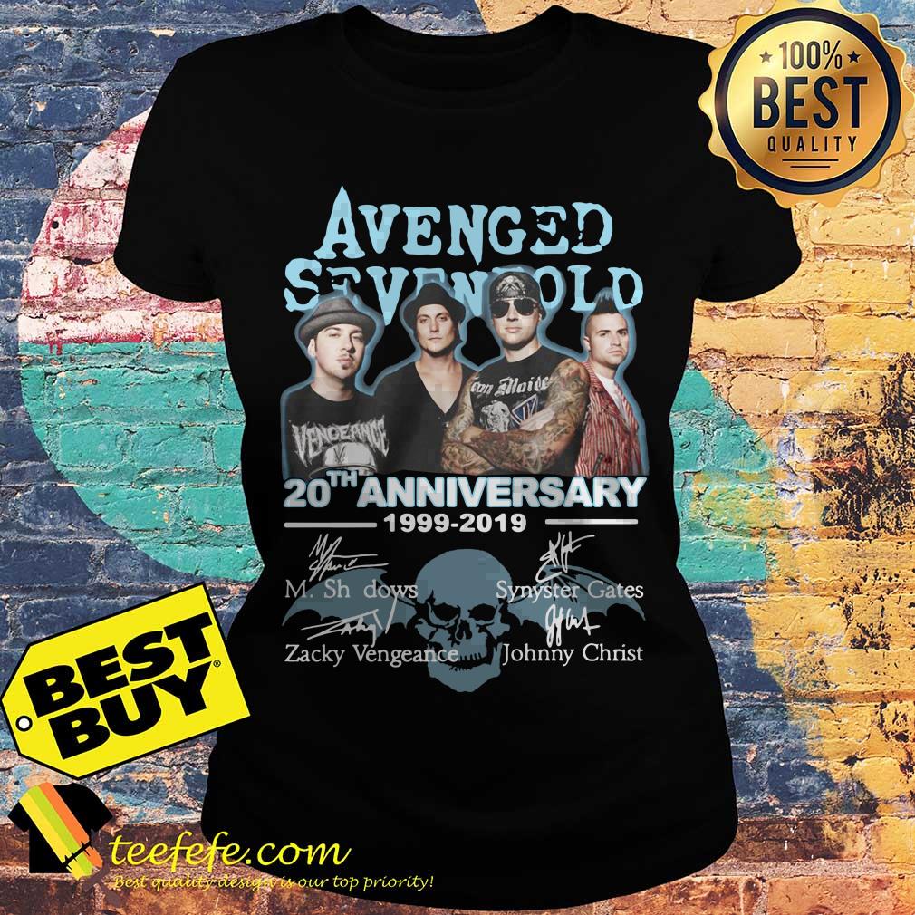 Avenged Sevenfold 20th anniversary 1999-2019 Signatures ladies tee