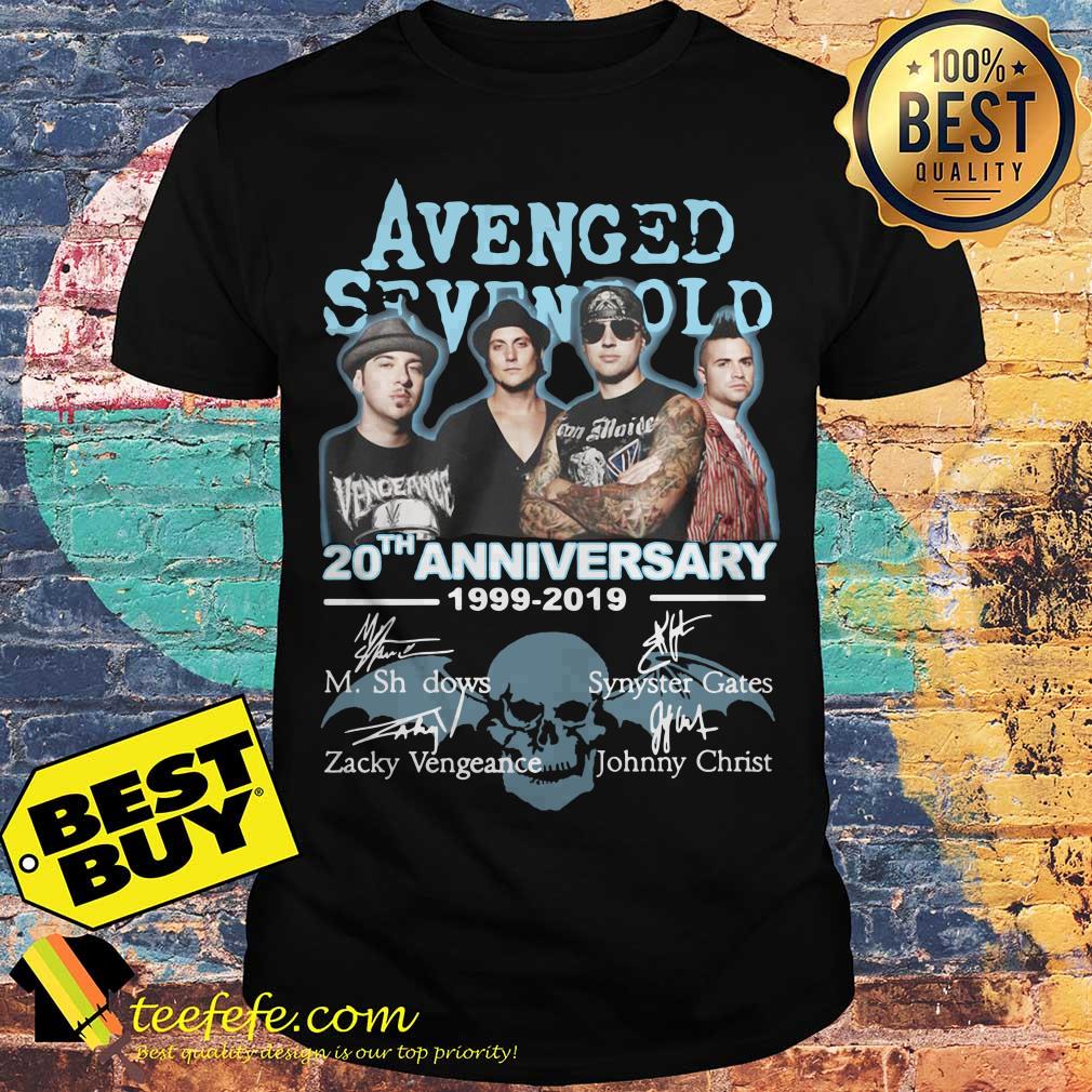 Avenged Sevenfold 20th anniversary 1999-2019 Signatures shirt