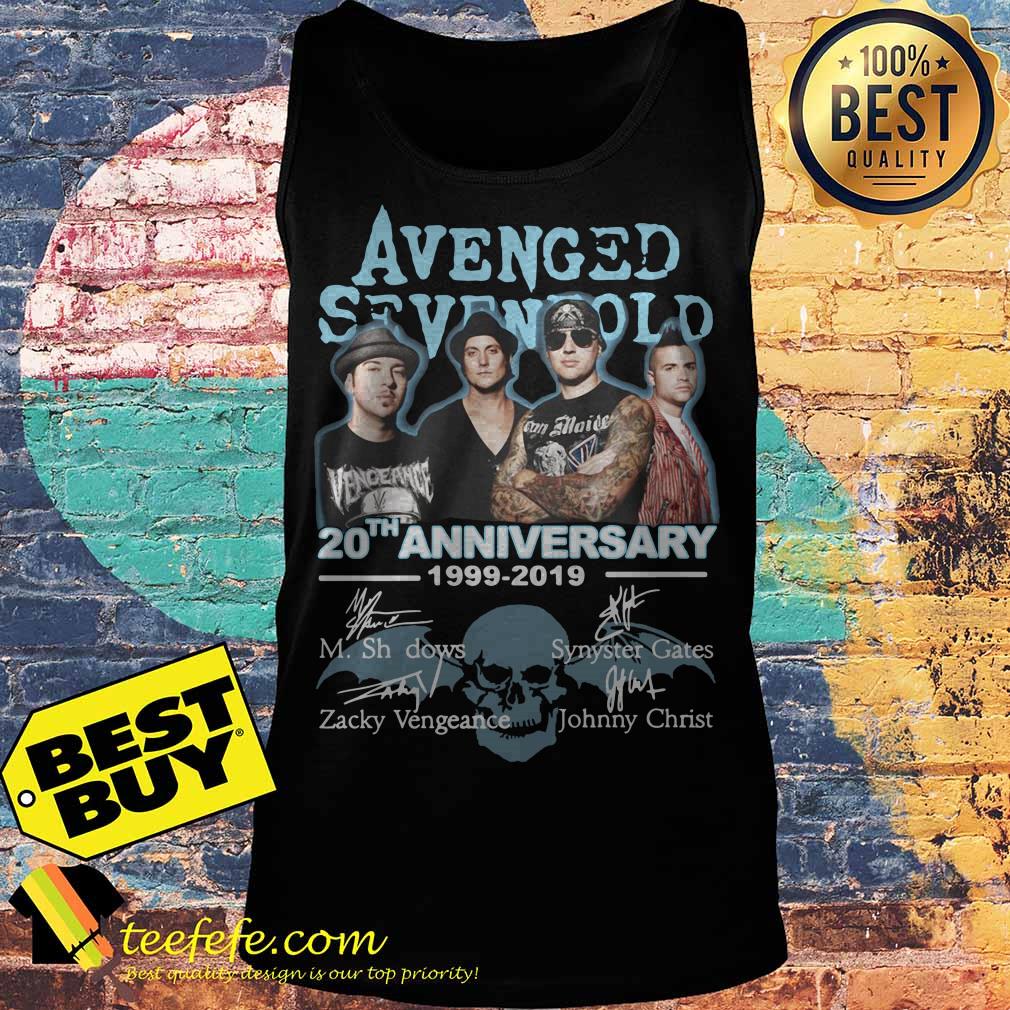 Avenged Sevenfold 20th anniversary 1999-2019 Signatures tank top