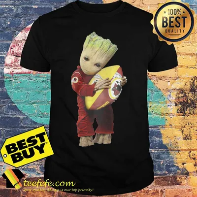 Baby Groot Hug Redskins Wallpaper shirt