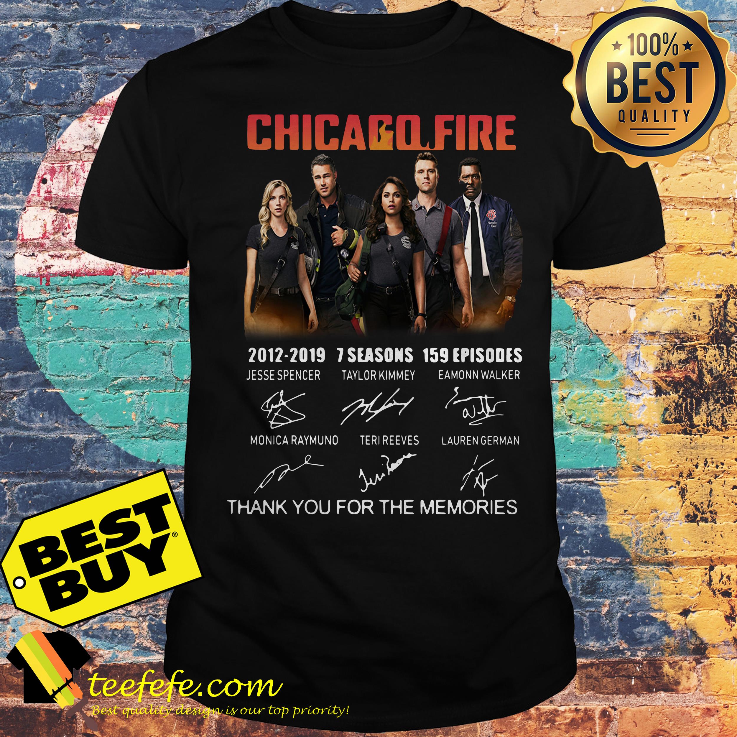Chicago Fire 2012-2019 7 Seasons 159 Episodes signatures shirt