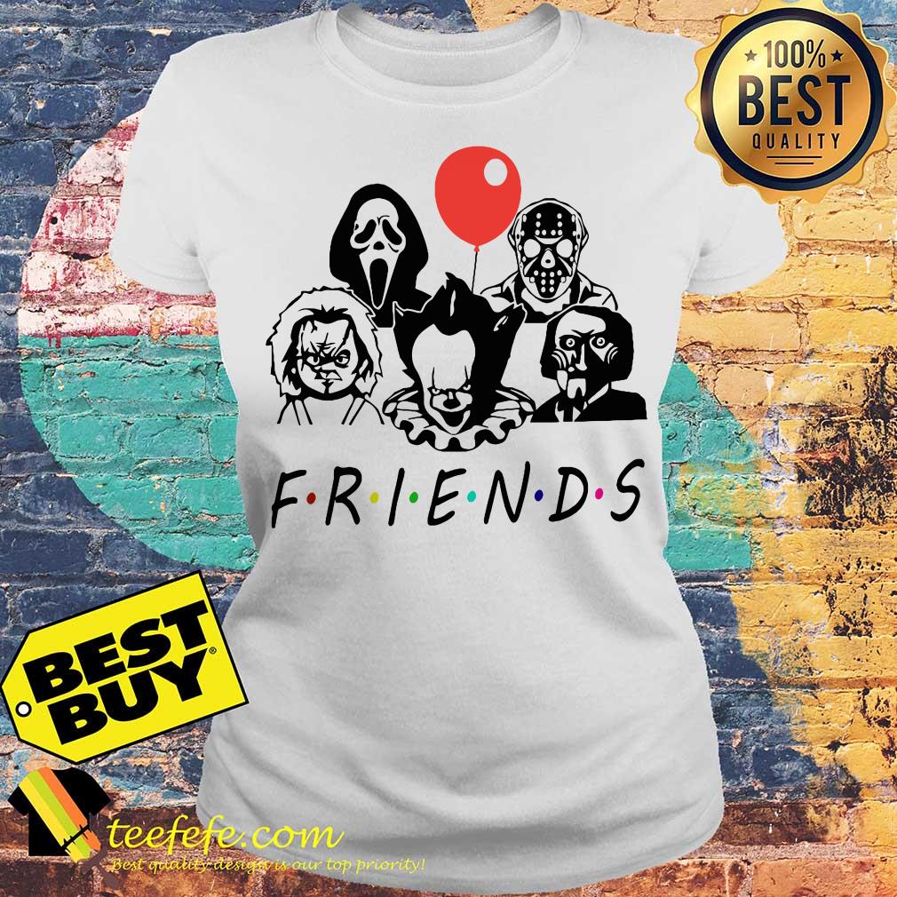 Friends Halloween Horror Movies Characters ladies tee