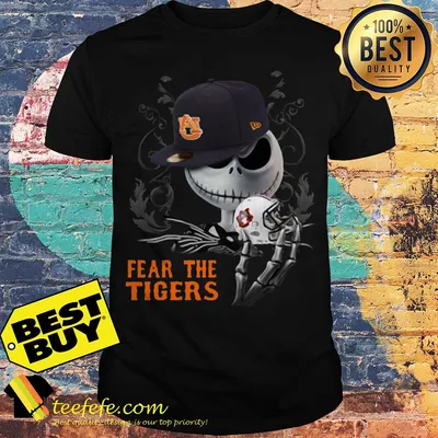 Jack Skellington Fear the Auburn Tiger Halloween shirt