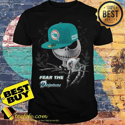 Jack Skellington Fear the Miami Dolphins Halloween shirt
