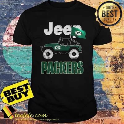 Jeep Green Bay Packers flag shirt