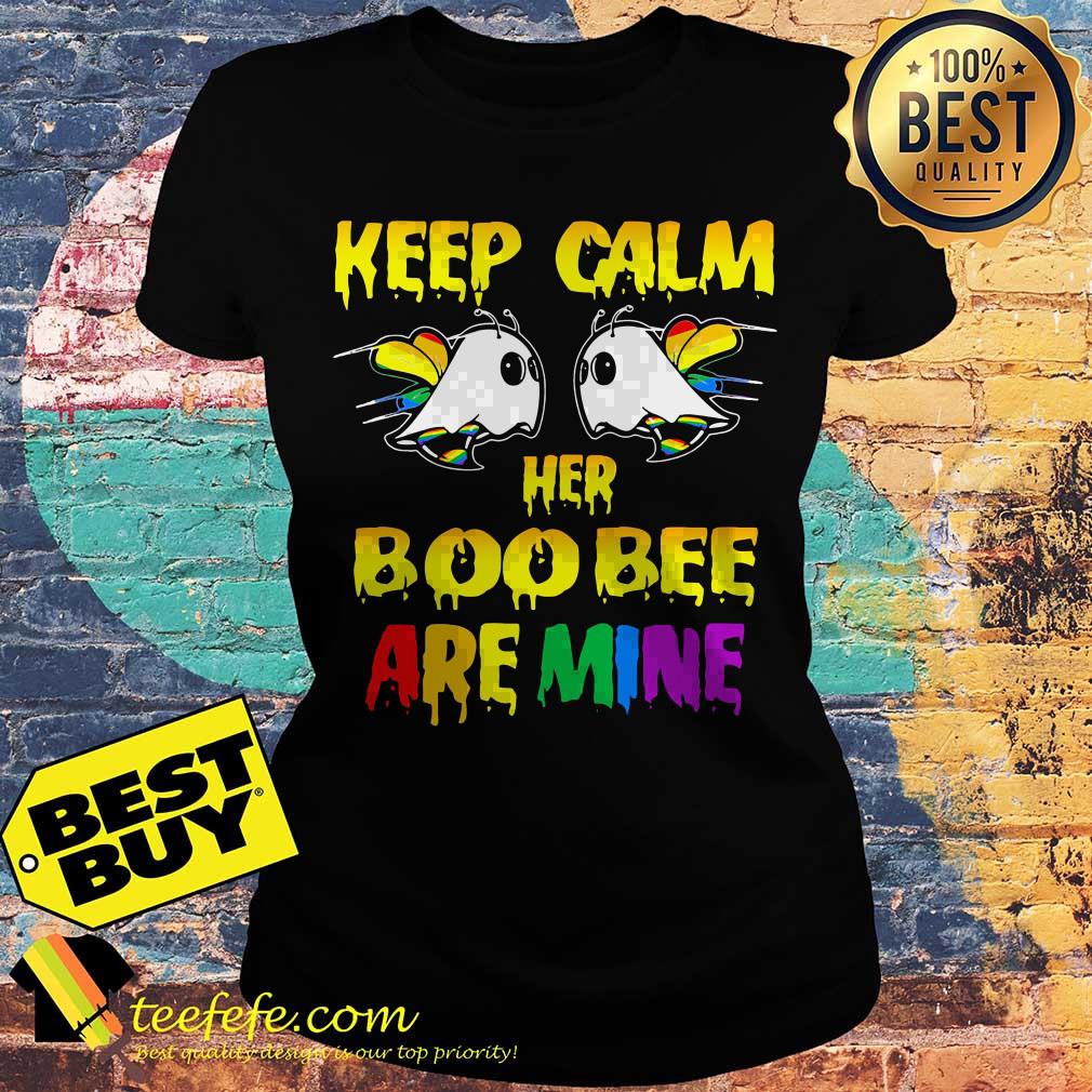 Keep Calm Her Boo Bees Are Mine Halloween Costume Funny Apparel ladies tee