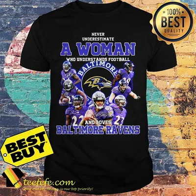 Never underestimate a woman who understands Baltimore Ravens shirt