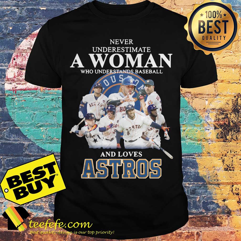 Never Underestimate A Woman Who Understands Baseball And Loves Astros Shirt
