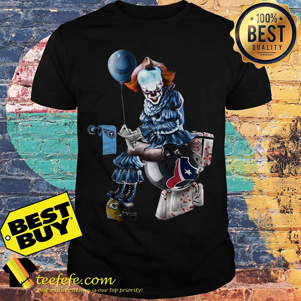 Pennywise toilet NFL Team Football Indianapolis Colts Houston Texans Shirt Pennywise toilet NFL Team Football Indianapolis Colts Houston Texans Shirt