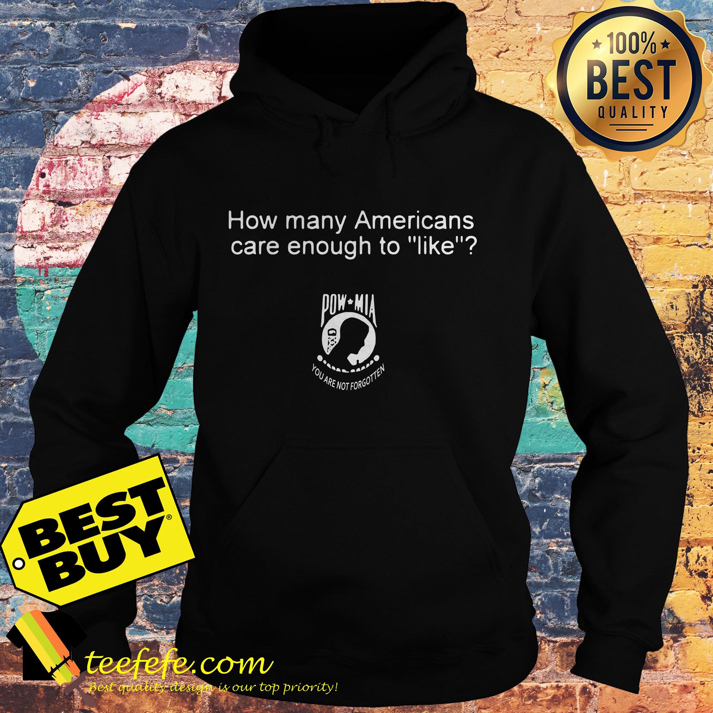 Pow Mia How Many Americans Care Enough To Like hoodie