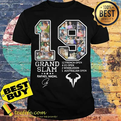 Rafael Nadal 19 Grand Slam 12 French open signature shirt