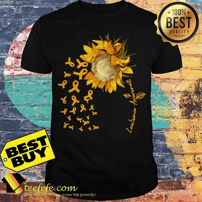 September leukemia cancer awareness month sunflower shirt