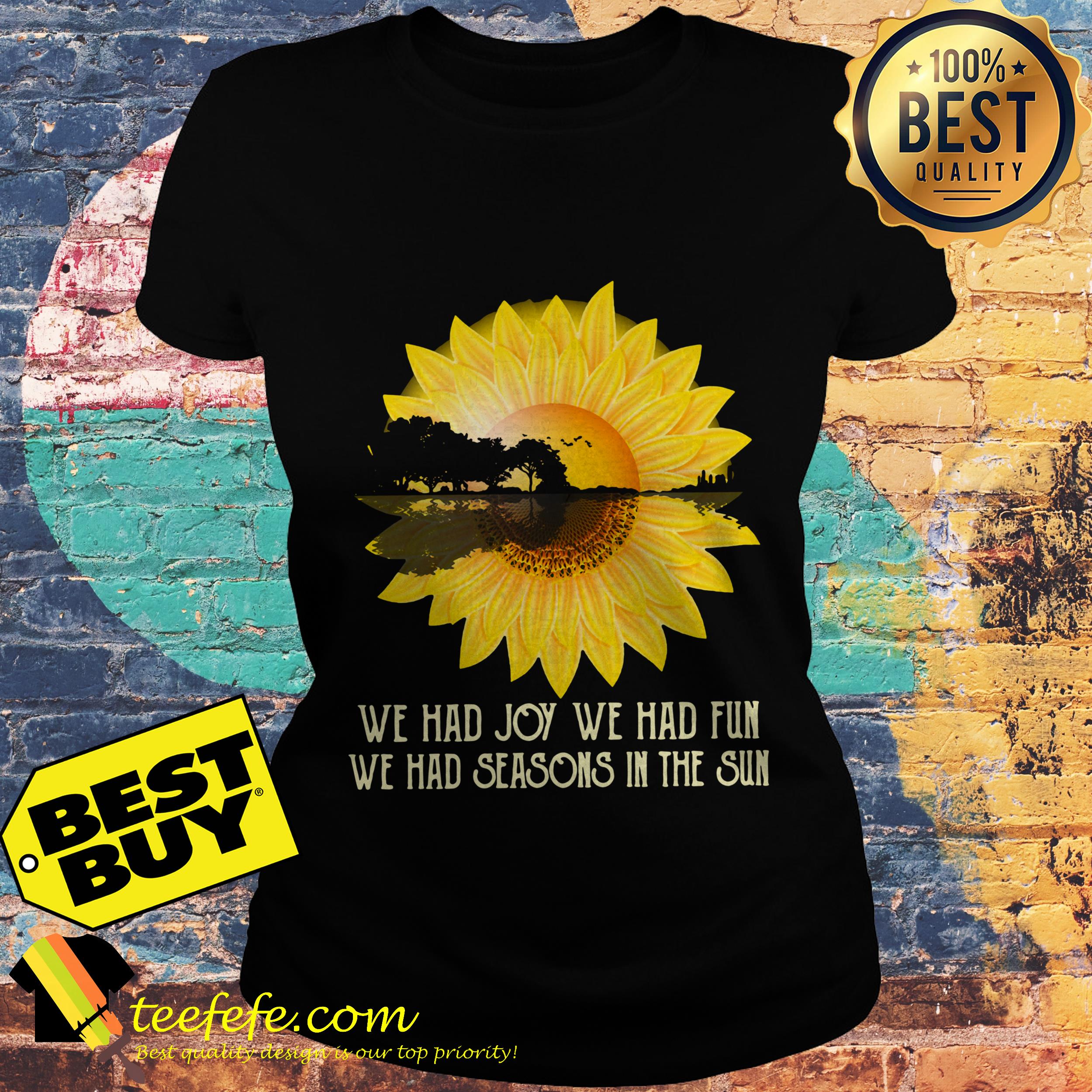 Sunflower Guitar lake shadow We had joy we had fun ladies tee