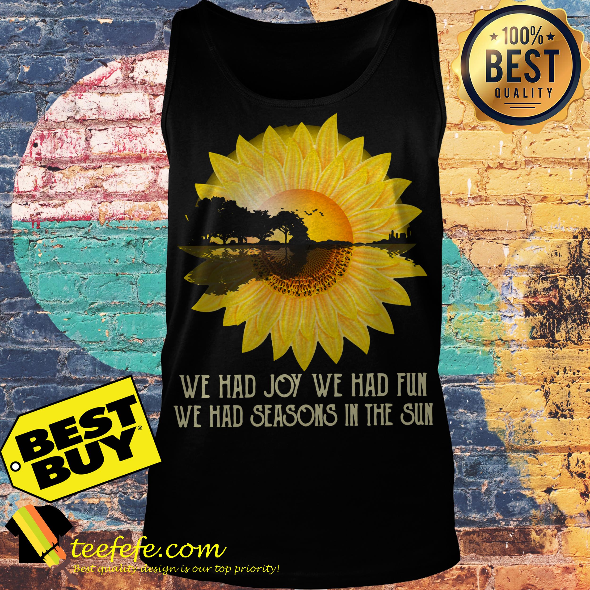 Sunflower Guitar lake shadow We had joy we had fun tank top