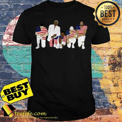 Take a knee taking back our country we the people anti Trump America flag shirt