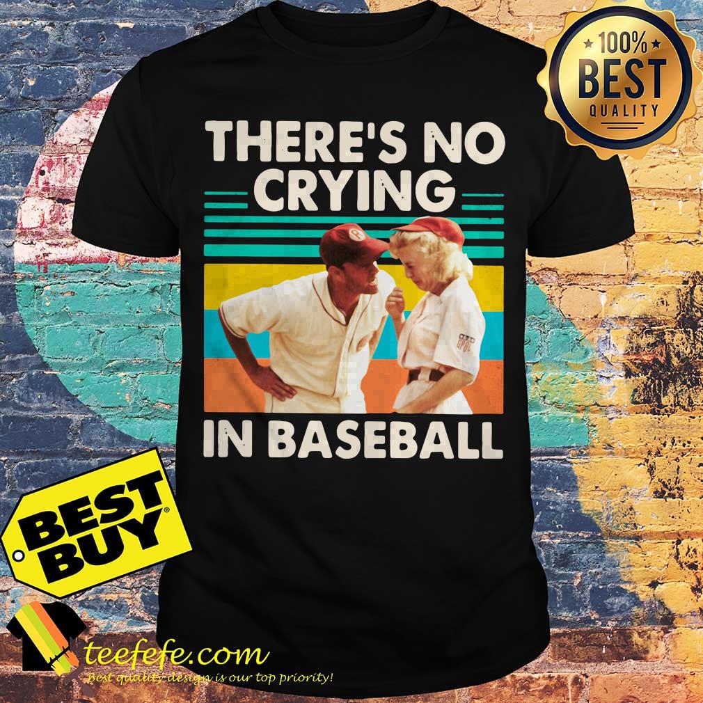 Tom Hanks There's no crying in baseball vintage shirt