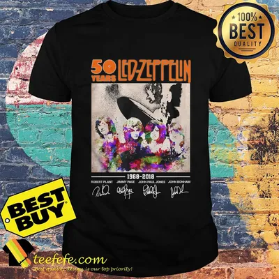 50 Year Led Zeppelin 1968 2018 signature shirt