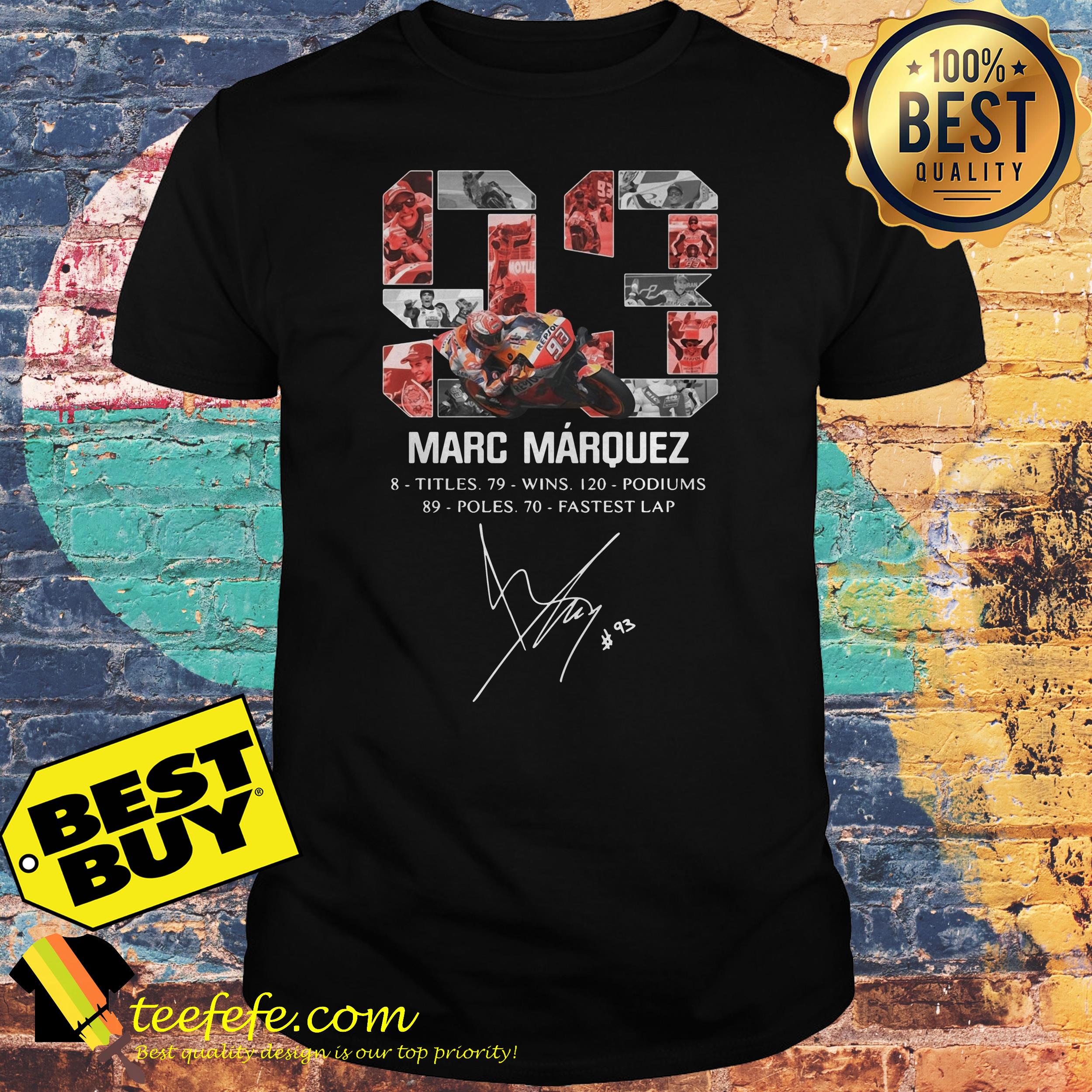 93 Marc Marquez 8 Titles 79 Wins 120 Podiums signature shirt