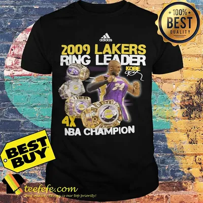 Adidas 2009 Lakers Ring Leader Kobe NBA Champion signature shirt