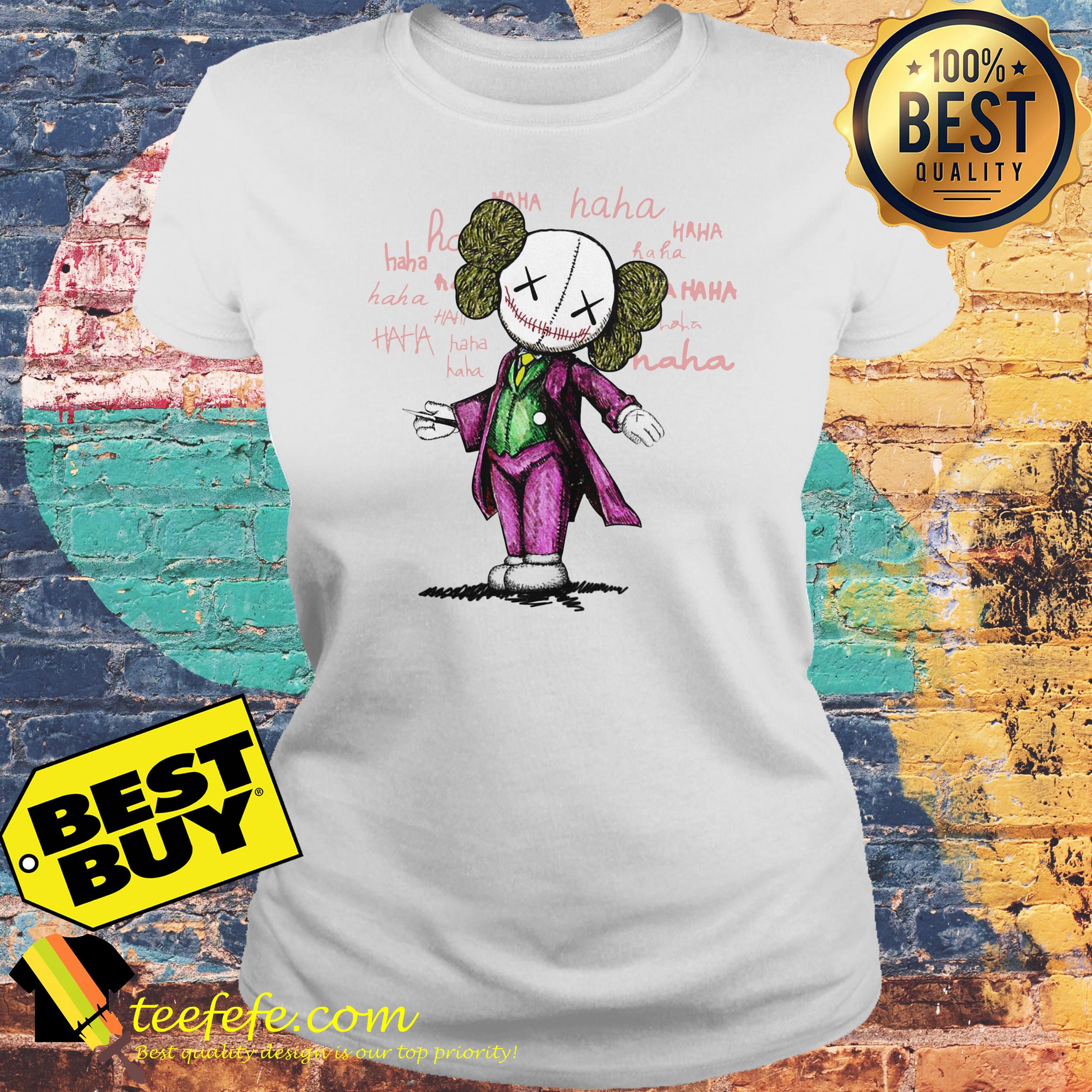 Awesome Kaws And Joker Haha ladies tee