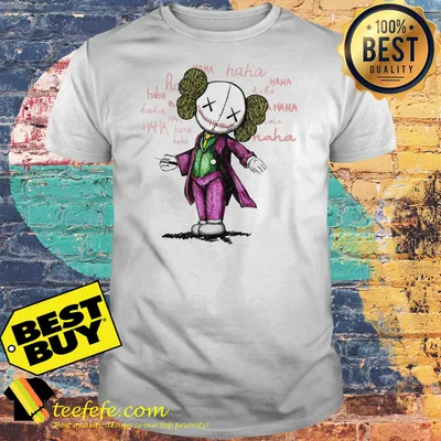 Awesome Kaws And Joker Haha shirt