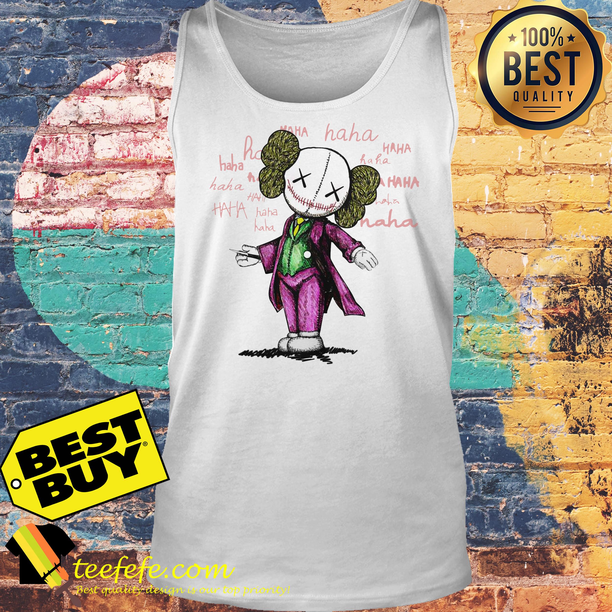Awesome Kaws And Joker Haha tank top