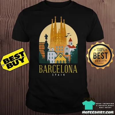Barcelona Spain Yellow World Travel shirt