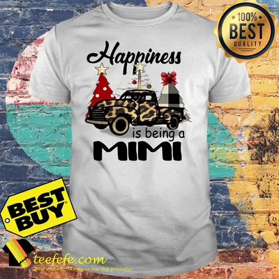 Car leopard Happiness is being a Mimi Christmas shirt