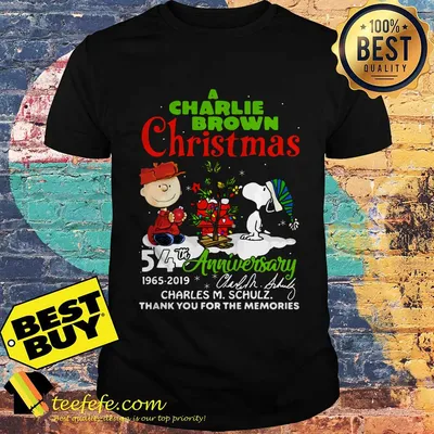 A Charlie Brown and Snoopy Christmas 54th anniversary 1965 2019 signature shirt