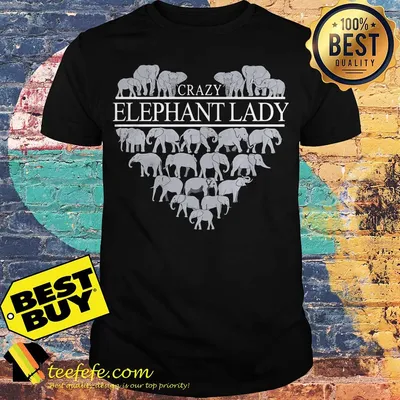 Crazy Elephant Lady Heart shirt