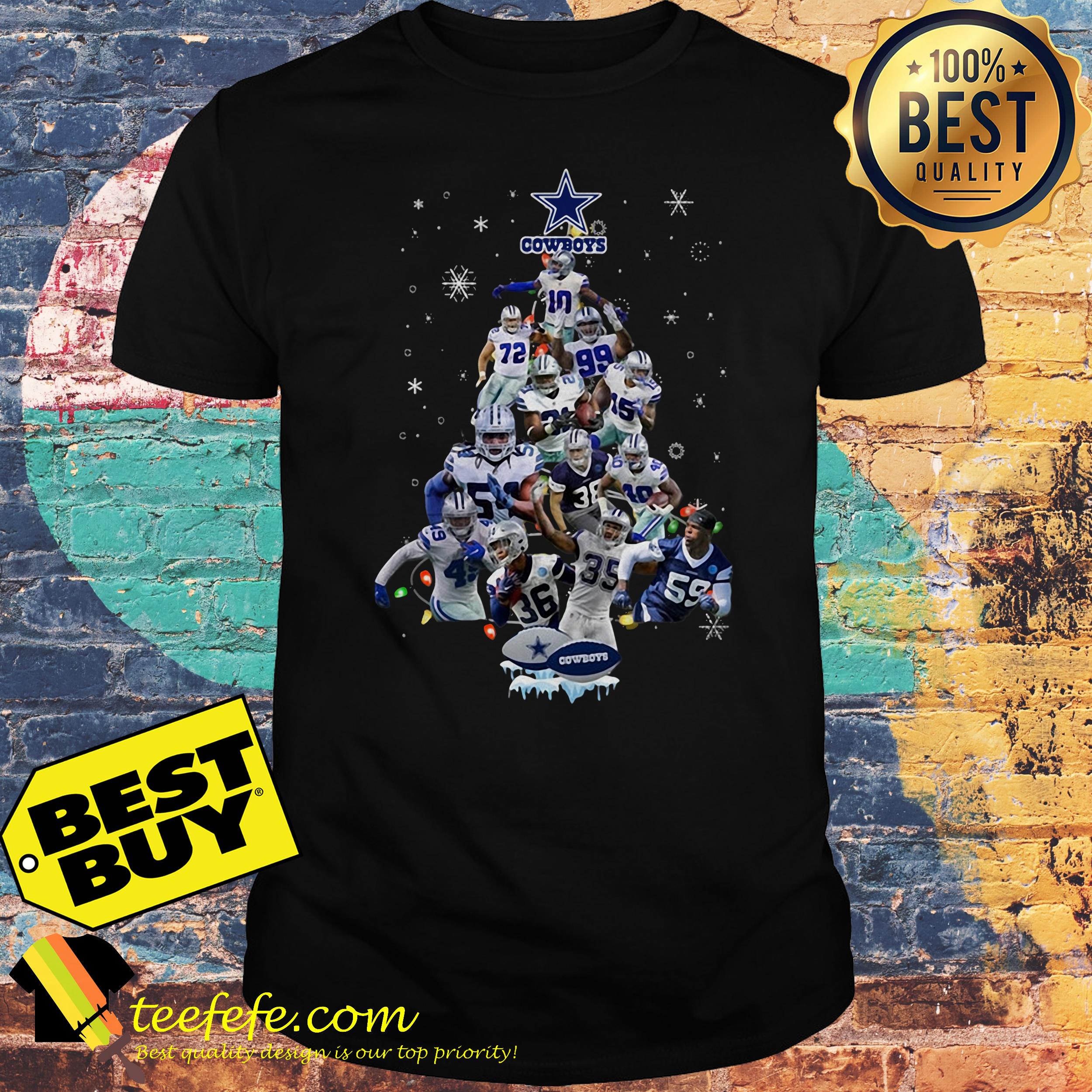 Dallas Cowboys all members Christmas tree shirt Dallas Cowboys all members Christmas tree shirt