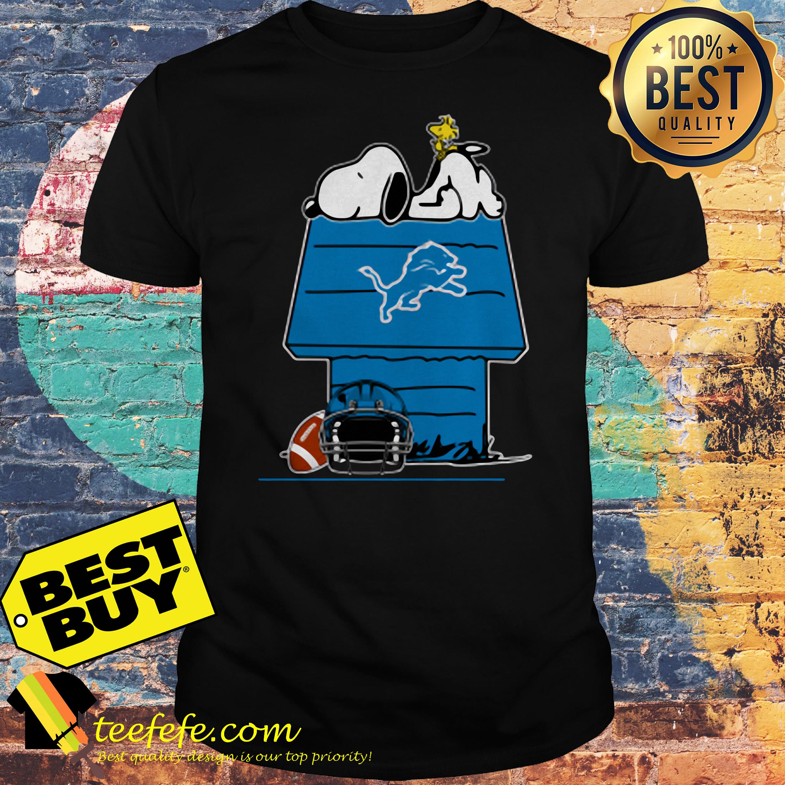 Detroit Lions NFL Football Snoopy Woodstock The Peanuts Movie Rugby shirt