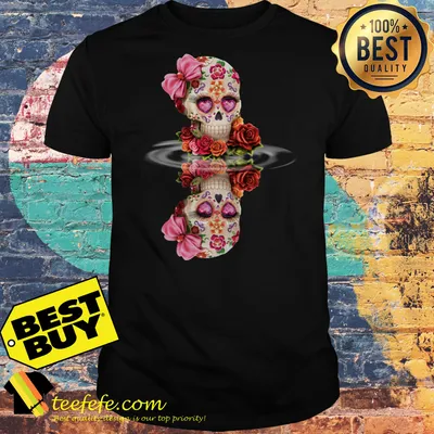 Ending Soon flower water shadow skull shirt