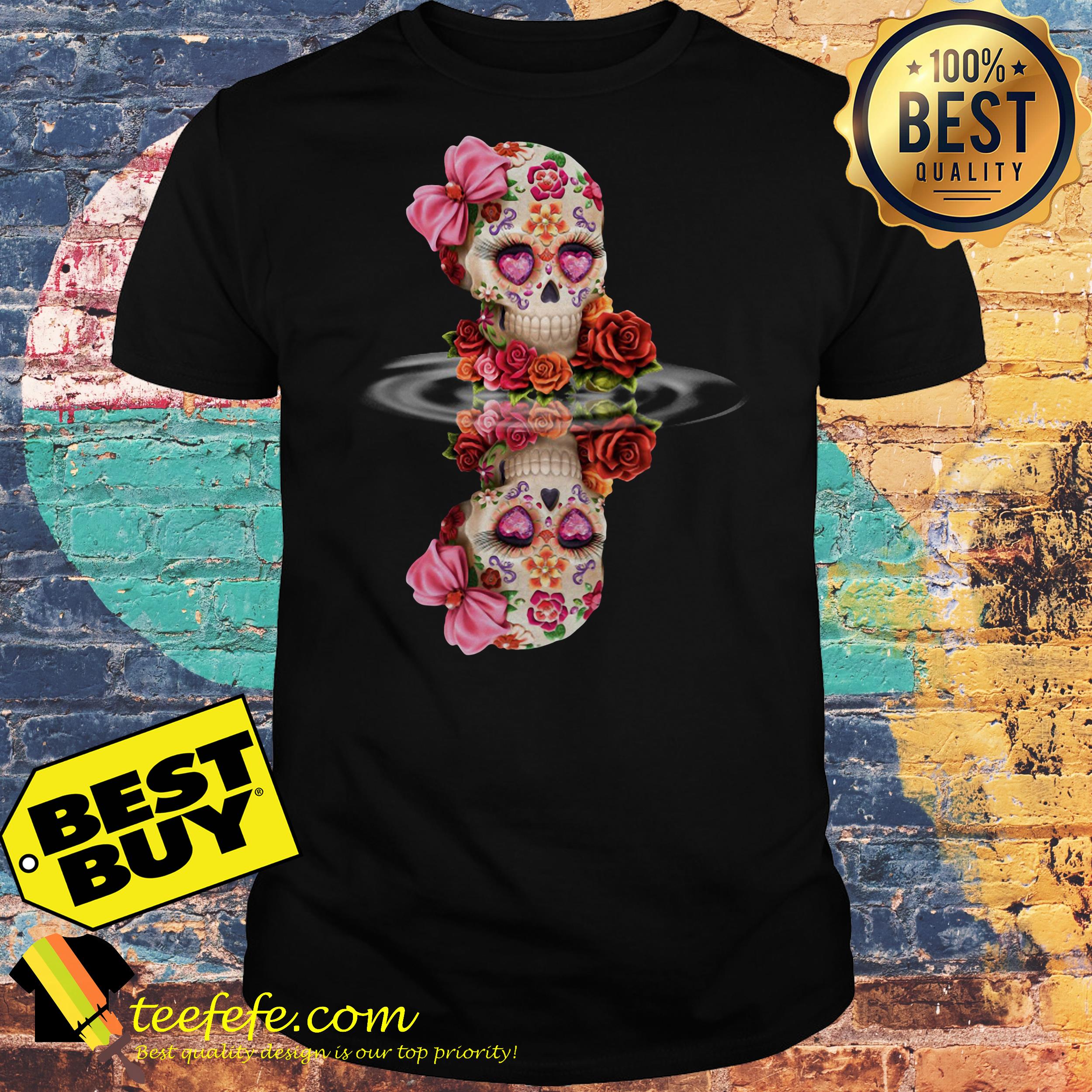 Ending Soon flower water shadow skull shirt Ending Soon flower water shadow skull shirt