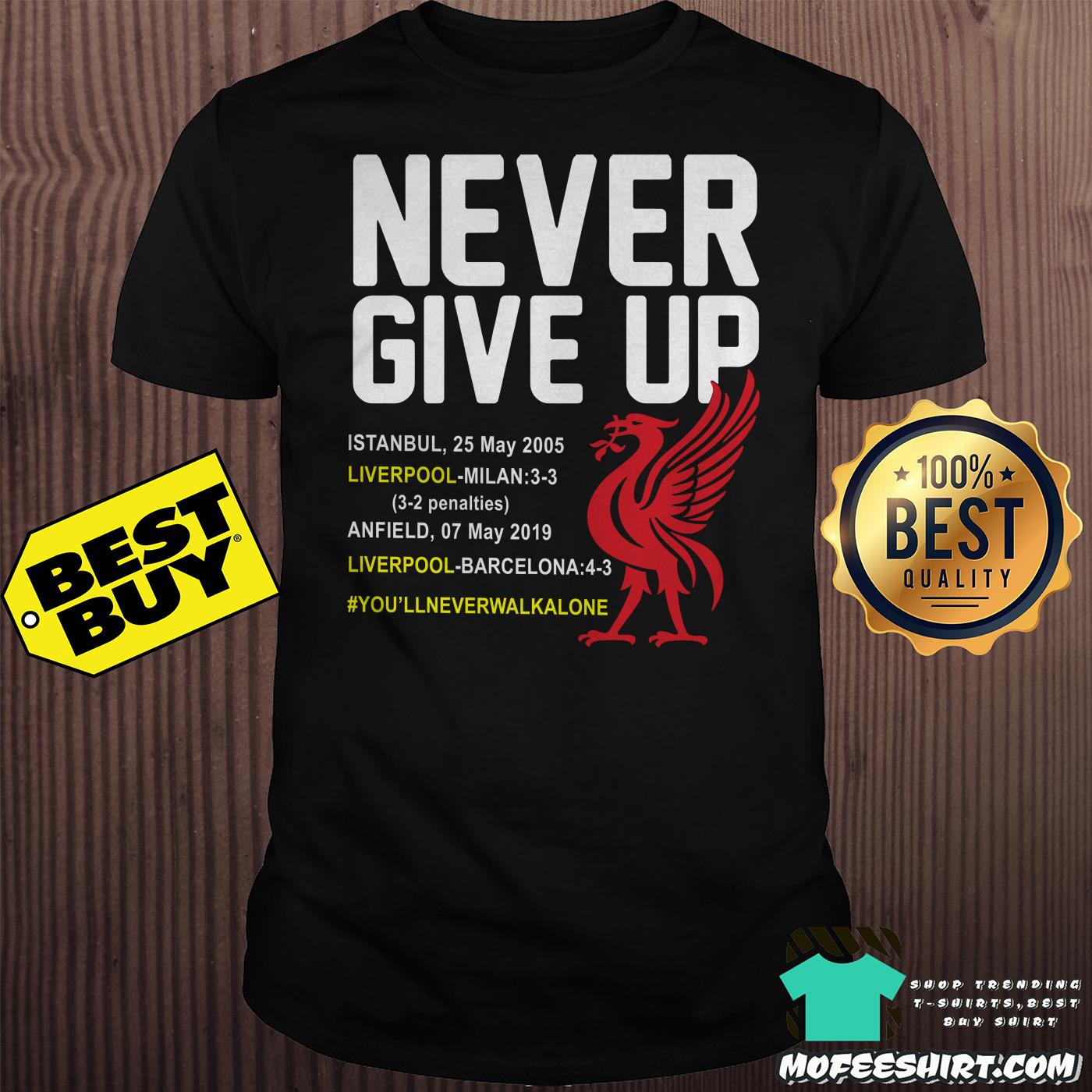 FC Liverpool Never Give Up Istanbul 25 May 2005 #you’llneverwalkalone shirt