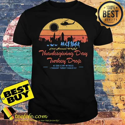 First annual WKRP Thanksgiving Day Turkey drop as God is my witness veteran vintage shirt